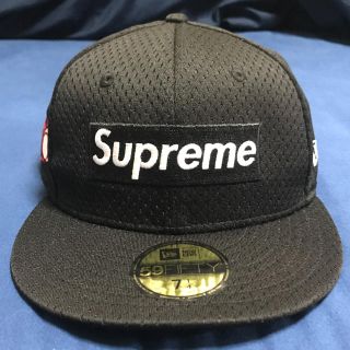 シュプリーム(Supreme)のSupreme new era cap 黒 7 1/4(キャップ)