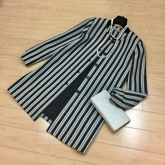 theory luxe◇大人仕様クールなノーカラースプリングコート7万 fruut.pt