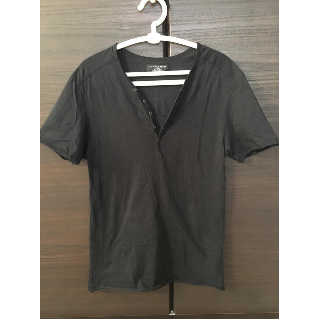 ZARA(ザラ)のTシャツ ブラック 黒 ZARA ザラ メンズのトップス(Tシャツ/カットソー(半袖/袖なし))の商品写真