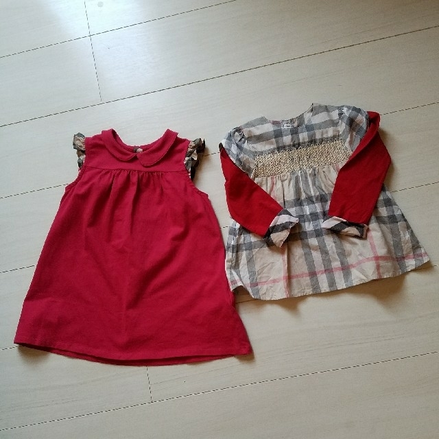 BURBERRY(バーバリー)の新品　美品　BURBERRY　トップスセット キッズ/ベビー/マタニティのキッズ服女の子用(90cm~)(Tシャツ/カットソー)の商品写真