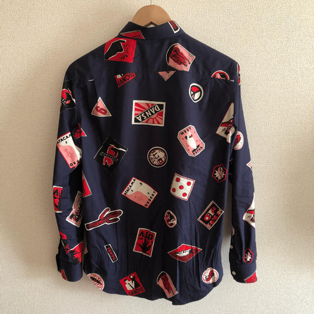 ★【美品】ポールスミス ロンドン,オンブレ,シャドーチェック,長袖シャツ,鳥柄