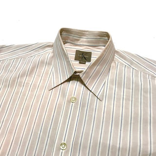 カルバンクライン(Calvin Klein)の90s カルバンクライン CK コットンBDシャツ ストライプシャツ 長袖(シャツ)