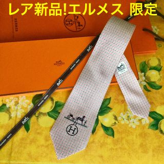 エルメス(Hermes)の新品未使用!レア! 限定!エルメス アイコン ネクタイ 専用箱 袋 リボン(ネクタイ)