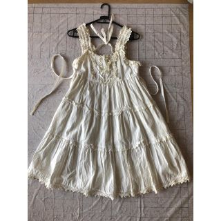 ベイビーザスターズシャインブライト(BABY,THE STARS SHINE BRIGHT)のロリータワンピース 白 BABY 中古品(ひざ丈ワンピース)