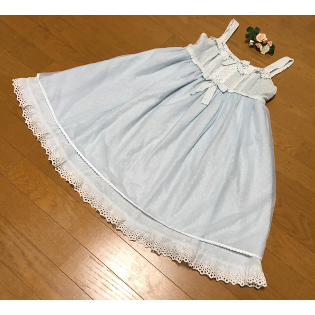 angelic pretty サックスベビードールジャンパースカートワンピース