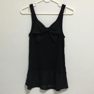 エイチアンドエム(H&M)のH&M ブラックタンクトップ(タンクトップ)