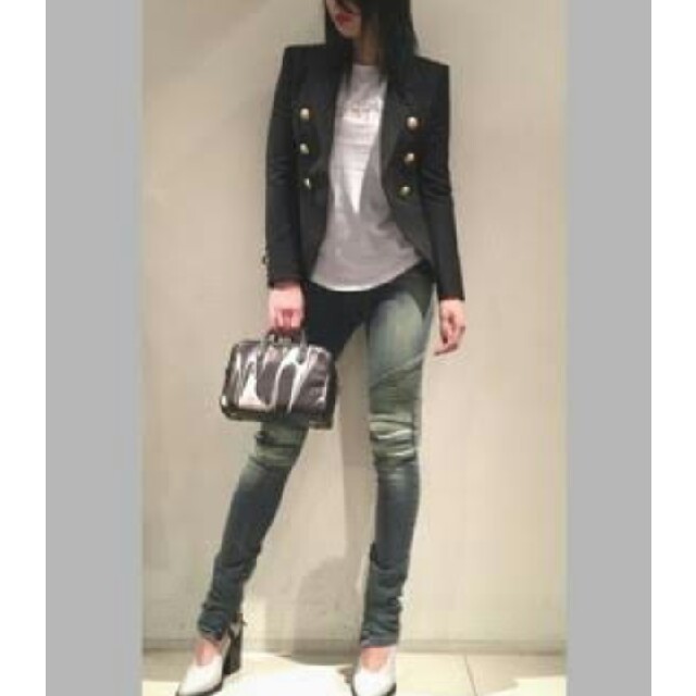 BALMAIN - BALMAIN バイカーデニムパンツの通販 by M's shop|バルマン