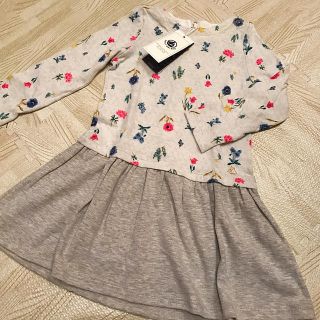 プチバトー(PETIT BATEAU)のプチバトー 18SS チュビックプリント切替ワンピース 未発売サイズ36m 新品(ワンピース)