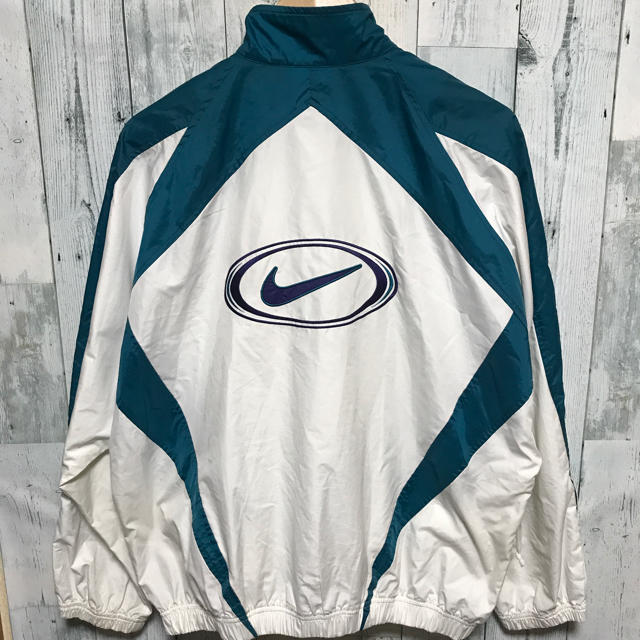 90´s NIKE ビッグスウッシュ バイカラー ナイロンジャケット 90´s NIKE ビッグスウッシュ バイカラー ナイロンジャケット
