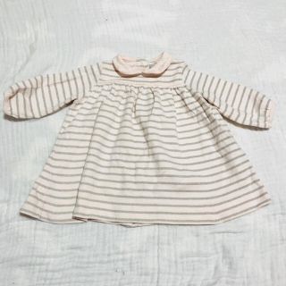 プチバトー(PETIT BATEAU)のプチバトー薄ピンク色ワンピース74センチ(ワンピース)