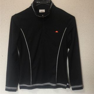 エレッセ(ellesse)のellesse◆エレッセ 長袖トップス 薄手 黒 ジッパー Sサイズ(ウェア)