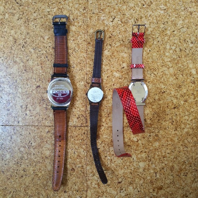 FOSSIL(フォッシル)のジャンク腕時計 3本セット レディースのファッション小物(腕時計)の商品写真