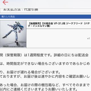 バンダイ(BANDAI)のDX超合金 VF-31J改 ジークフリード（ハヤテ・インメルマン機）(アニメ/ゲーム)