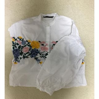 ザラ(ZARA)のZARA 刺繍 ブラウス(シャツ/ブラウス(長袖/七分))