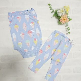 ベビーギャップ(babyGAP)のゆいピー様☆アイスクリーム柄 レギンス 新品 新作 80(パンツ)