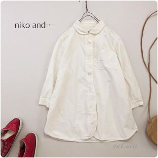 ニコアンド(niko and...)のニコアンド . 丸襟 コットン コール天 ７分袖 シャツ(シャツ/ブラウス(長袖/七分))