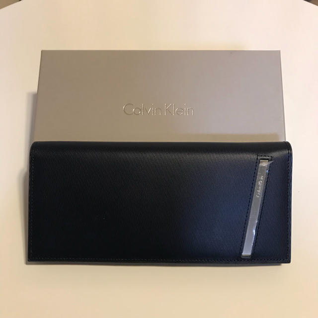 Calvin Klein(カルバンクライン)の【新品】カルバンクライン CK ネイビー 長財布 メンズのファッション小物(長財布)の商品写真