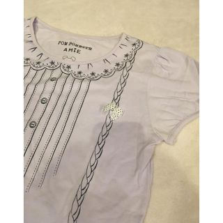 ポンポネット(pom ponette)のポンポネット☆ブラウス風だまし絵 カットソー Tシャツ 160 (Tシャツ/カットソー)