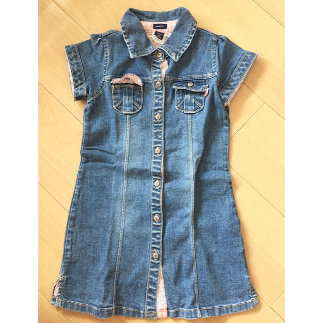 babyGAP(ベビーギャップ)の110 baby GAP  デニム ワンピース 女の子 中古 【送料込】 キッズ/ベビー/マタニティのキッズ服女の子用(90cm~)(ワンピース)の商品写真