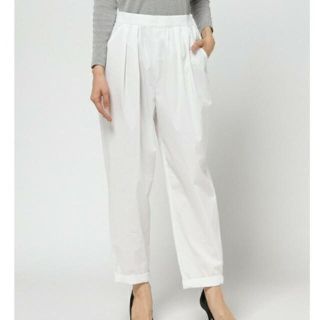 エンフォルド GIZAブロード フリルバルーン パンツ テーパード 6 黒