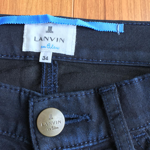 LANVIN en Bleu(ランバンオンブルー)のランバンオンブルー デニム調パンツ ミドルライズ 34 レディースのパンツ(カジュアルパンツ)の商品写真