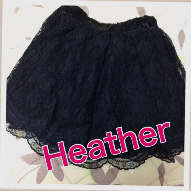 heather(ヘザー)のヘザー★スカラップ総レーススカート★黒 レディースのスカート(ミニスカート)の商品写真