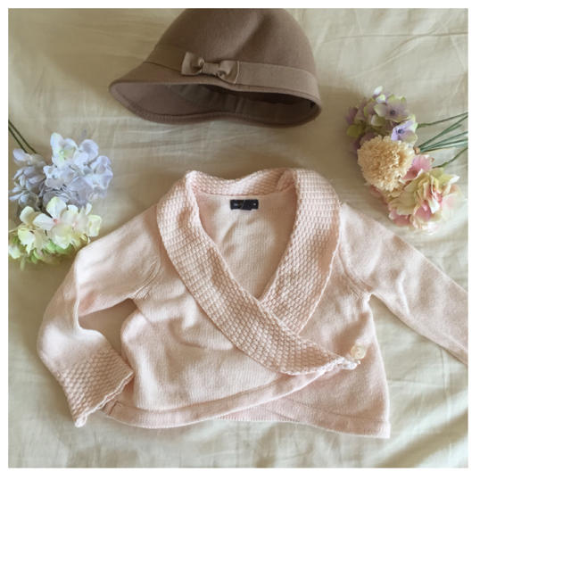 babyGAP(ベビーギャップ)のギャップ☆ベビーピンクのボレロ キッズ/ベビー/マタニティのベビー服(~85cm)(カーディガン/ボレロ)の商品写真