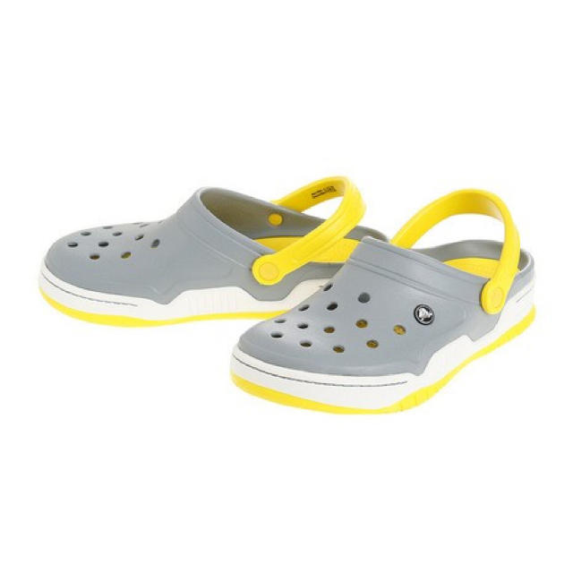 crocs(クロックス)のクロックス 28cm グレー ホワイト イエロー フロント コート クロッグ メンズの靴/シューズ(サンダル)の商品写真