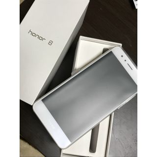 アンドロイド(ANDROID)のHonor8 Pearl White 新品未使用♬｡.付属品付(スマートフォン本体)