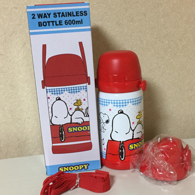 SNOOPY(スヌーピー)の新品＊スヌーピ  ２WAY ステンレスボトル キッズ/ベビー/マタニティの授乳/お食事用品(水筒)の商品写真