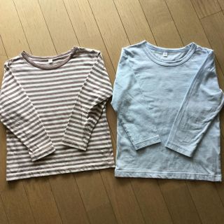 ムジルシリョウヒン(MUJI (無印良品))の無印良品 長袖Ｔ2枚セット 100(Tシャツ/カットソー)