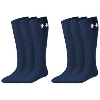 アンダーアーマー(UNDER ARMOUR)のアンダーアーマー野球６足組ソックス　紺27-29(ウェア)