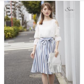 トッコ(tocco)のお取り置きハチ様専用☆tocco closet ストライプスカート(ひざ丈スカート)