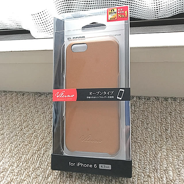 ELECOM(エレコム)のELECOM iPhone6 レザーカバー ブラウン PM-A14PVLBR スマホ/家電/カメラのスマホアクセサリー(iPhoneケース)の商品写真