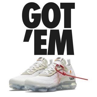 オフホワイト(OFF-WHITE)のOFF-WHITE × NIKE AIR VAPORMAX(スニーカー)