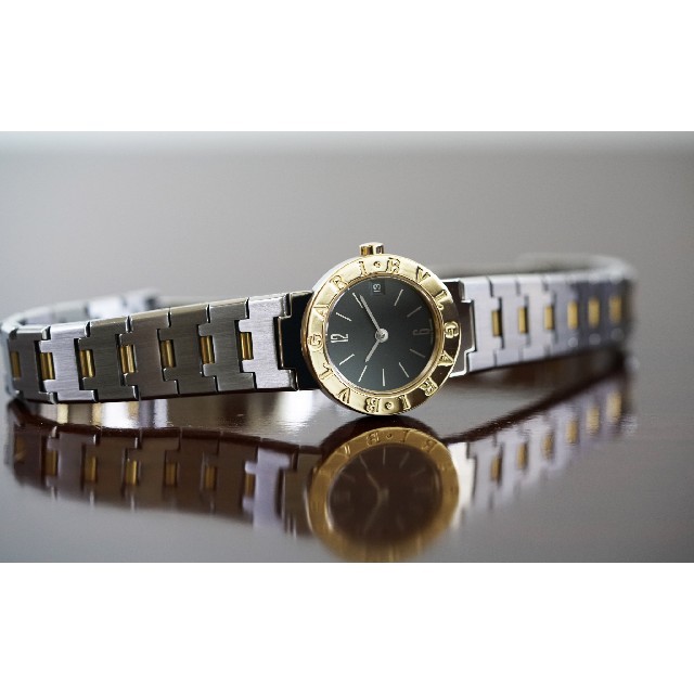 新規購入 ブルガリ ブルガリ 美品 - BVLGARI 18Kゴールドベゼル SGD BB23 コンビ 腕時計