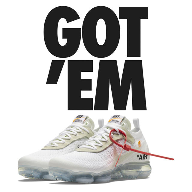 28cm Off-White × NIKE AIR VAPORMAX WHITE