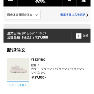 アディダス(adidas)のYeezy 500 29cm(スニーカー)