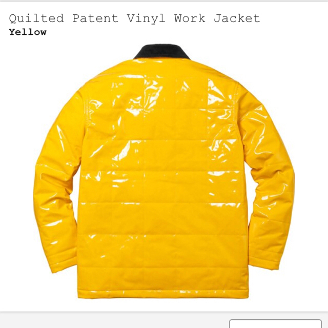 supreme quilted patent vinyl work jacket