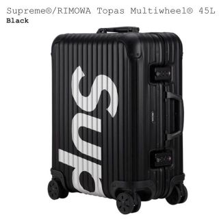 シュプリーム(Supreme)の即発送！黒 45L supreme RIMOWA リモワ(トラベルバッグ/スーツケース)