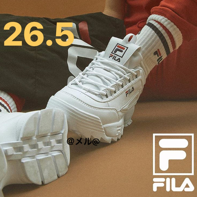 FILA - 26.5cm FILA DISRUPTOR2 白フィラ 厚底スニーカー 新品の通販