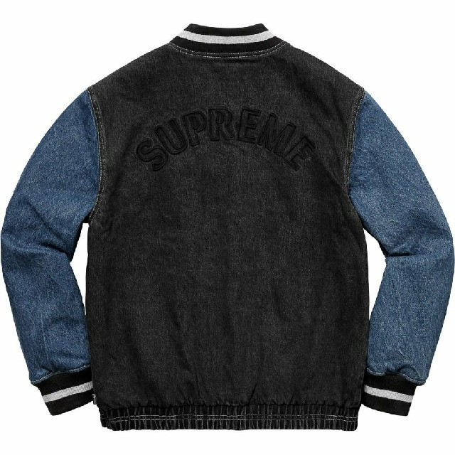 最安★supreme Denim Varsity Jacket★新品半タグつき★