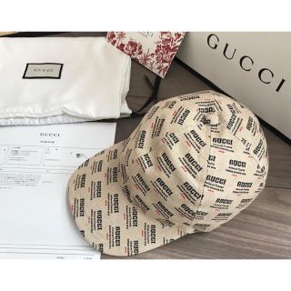 グッチ(GUCCI)のGUCCI グッチ CAP ベースボールキャップ XL スタンププリント(キャップ)