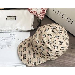 グッチ(Gucci)のGUCCI グッチ CAP ベースボールキャップ XL スタンププリント(キャップ)