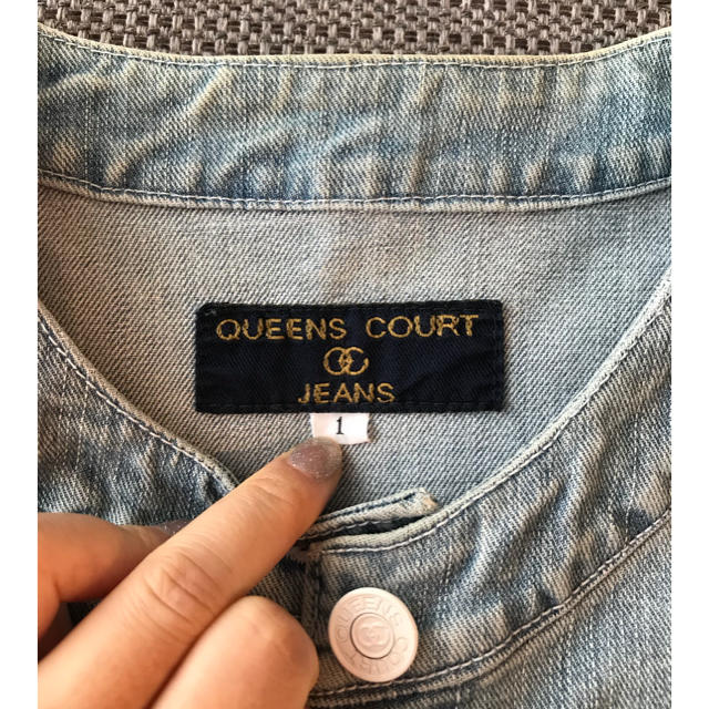 QUEENS COURT(クイーンズコート)のクイーンズコート Gジャン ノーカラー レディースのジャケット/アウター(Gジャン/デニムジャケット)の商品写真