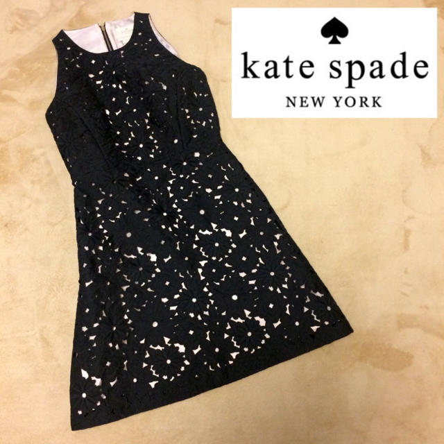 【kate spade】定価5.7万円♡フラワーカットワークドレス+.＊