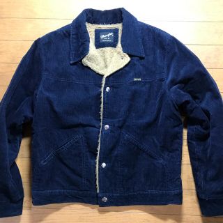 ラングラー(Wrangler)のWrangler  ラングラー 裏ボアコーデュロイジャケット 紺色(Gジャン/デニムジャケット)