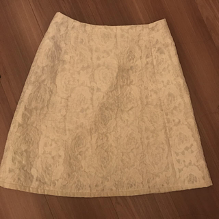 ルシェルブルー(LE CIEL BLEU)のジャガードスカート レーススカート Ａラインスカート(ミニスカート)