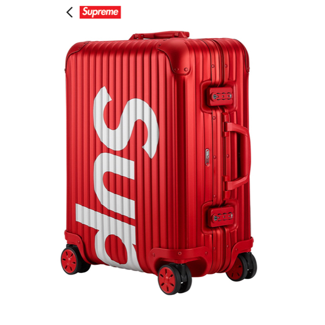 Supreme(シュプリーム)のSupreme RIMOWA 45L レッド 赤 メンズのバッグ(トラベルバッグ/スーツケース)の商品写真