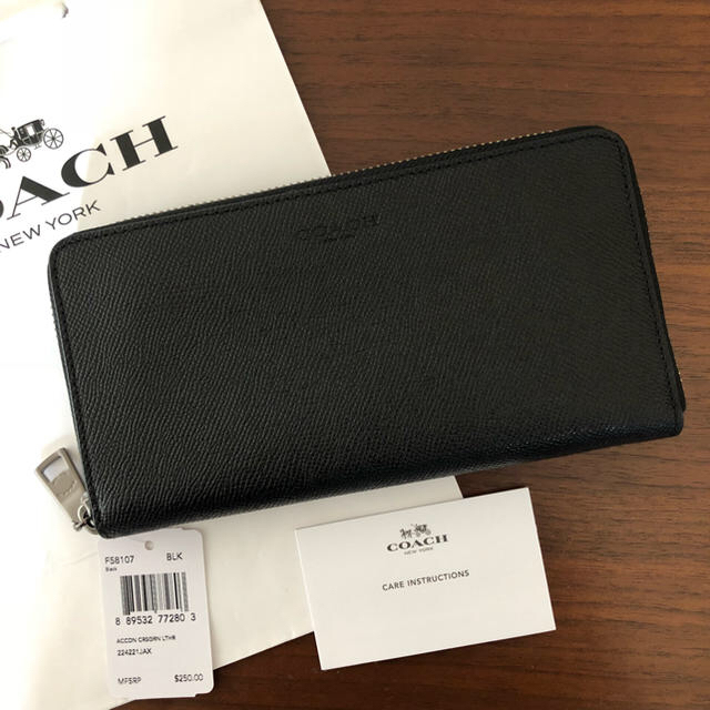 COACH(コーチ)のCOACH コーチ メンズ 長財布 ブラック 黒 IMBLK メンズのファッション小物(長財布)の商品写真